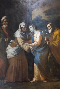 Visitatie door Mattia (1613 99) (attr.to) Preti