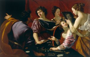 Tasso aan het hof van Ferrara (of Allegorie van de Vijf Zintuigen), detail