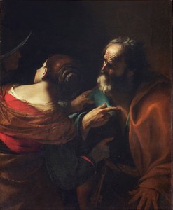 De verloochening van Sint Petrus door Mattia Preti