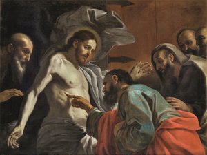 De ongelovigheid van Sint Thomas door Mattia Preti