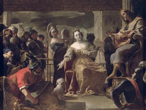De koningin van Sheba voor Salomo