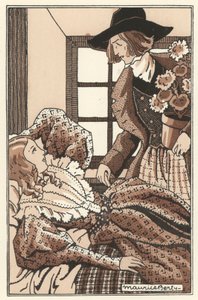 Illustratie voor Scènes de la Vie de Bohème door Henri Murger door Maurice Berty