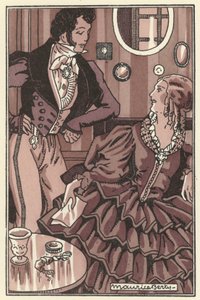 Illustratie voor Scenes de la Vie de Boheme door Henri Murger door Maurice Berty