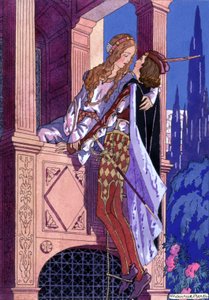Romeo en Julia, ca. 1930 (illustratie) door Maurice Berty