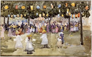 Central Park, New York City, 4 juli door Maurice Brazil Prendergast