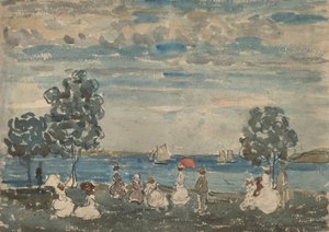 Figuren op een Strand, 1910-1915 door Maurice Brazil Prendergast
