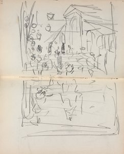 Italiaans Schetsboek: Brug met Figuren pagina 209 & 210, 1898-1899