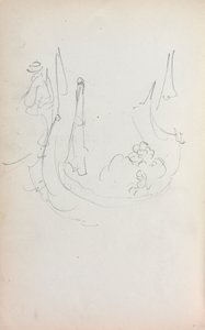Italiaans schetsboek: Gondel pagina 35 door Maurice Brazil Prendergast