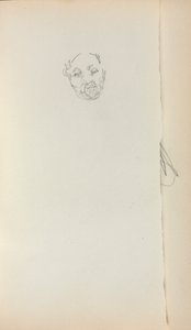 Italiaans schetsboek: Hoofd van een man, pagina 221, 1898-1899 door Maurice Brazil Prendergast