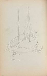 Italiaans Schetsboek: Zeilboot pagina 60, 1898-1899 door Maurice Brazil Prendergast