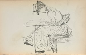 Italiaans schetsboek: Zittende vrouw pagina 107 door Maurice Brazil Prendergast