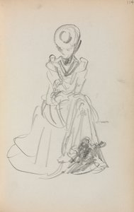 Italiaans schetsboek: Zittende vrouw pagina 114, 1898-1899