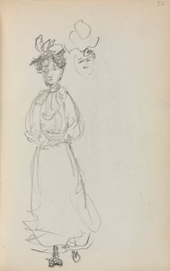 Italiaans Schetsboek: Staande Vrouw, pagina 52, 1898-1899