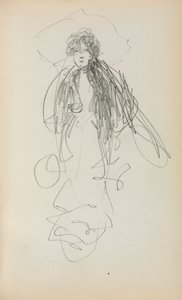 Italiaans schetsboek: Staande vrouw pagina 219 door Maurice Brazil Prendergast