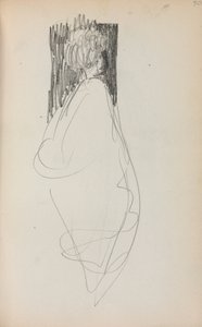 Italiaans schetsboek: Staande vrouw pagina 50, 1898-1899 door Maurice Brazil Prendergast