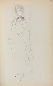 Italiaans schetsboek: Staande vrouw pagina 72, 1898-1899 door Maurice Brazil Prendergast