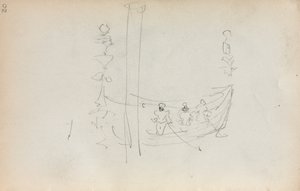 Italiaans Schetsboek: Venetiaanse Boot pagina 30, 1898-1899 door Maurice Brazil Prendergast