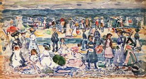Laagwater, Revere Beach, ca. 1910-11 door Maurice Brazil Prendergast