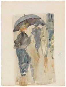 Regenachtige dag, ca. 1893-94 door Maurice Brazil Prendergast
