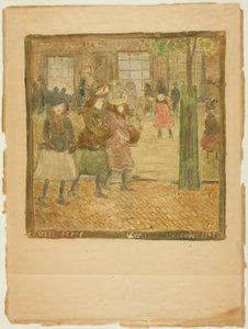 Straatscène door Maurice Brazil Prendergast