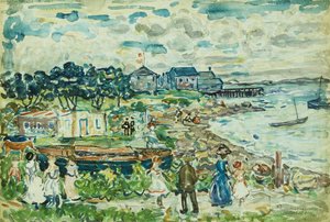 De baai door Maurice Brazil Prendergast