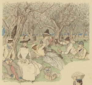 Een picknick onder de olijfbomen in Beaulieu in het zuiden van Frankrijk