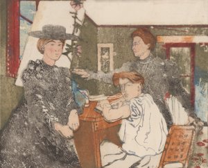 La Famille du graveur, 1898 door Maurice Delcourt