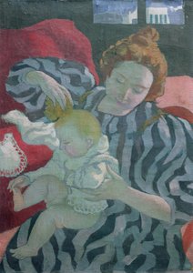 Een moeder die haar kind wast, 1895