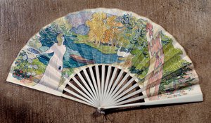 Verlovingswaaier, versierd door Maurice Denis (1870-1943)