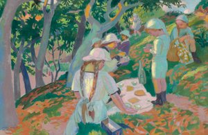 Le goûter sous les châtaigniers, 1914