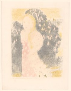 Meisje voor een bloeiende struik door Maurice Denis