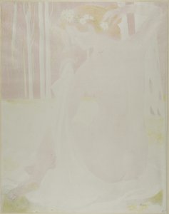 Nimf gekroond met madeliefjes door Maurice Denis