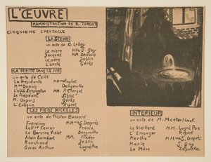 Programma van het theater van L