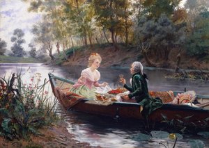 Een Romantische Lunch door Maurice Leloir
