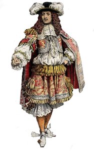 Franse koning Lodewijk XIV - Chromotypografie in 