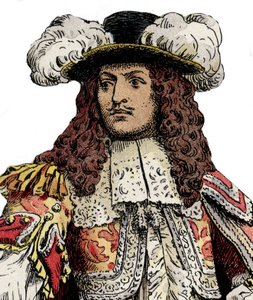 Franse koning Lodewijk XIV - Chromotypografie in 