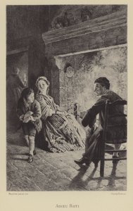 Vaarwel gebraad (gravure) door Maurice Leloir