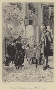 Grimm en Rousseau bij Madame d
