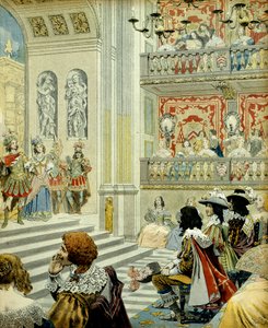 Geschiedenis van Frankrijk: Voorstelling in het theater van het kardinaalspaleis van het stuk 