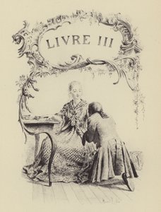 Illustratie voor Boek III van Les Confessions de Jean-Jacques Rousseau
