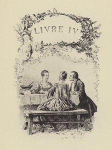 Illustratie voor Boek IV van Les Confessions de Jean-Jacques Rousseau door Maurice Leloir