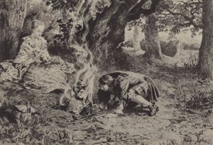 Illustratie voor Boek VI van Les Confessions de Jean-Jacques Rousseau door Maurice Leloir