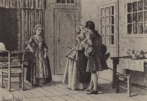 Illustratie voor Boek V van Les Confessions de Jean-Jacques Rousseau (gravure)