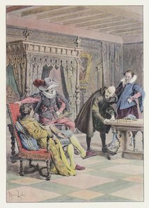 Illustratie voor Gil Blas (kleur litho) door Maurice Leloir