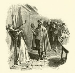 Illustratie voor De Drie Musketiers (gravure) door Maurice Leloir