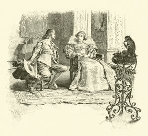 Illustratie voor De Drie Musketiers (gravure) door Maurice Leloir