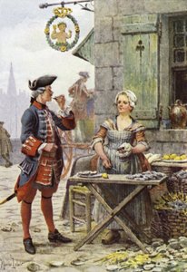 De oesterverkoopster door Maurice Leloir