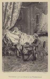 Rousseau leest zijn roman Julie voor aan la Marechale door Maurice Leloir