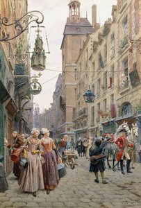 De Drukke Straat door Maurice Leloir