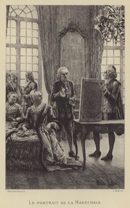 Het portret van de Marechale (gravure) door Maurice Leloir